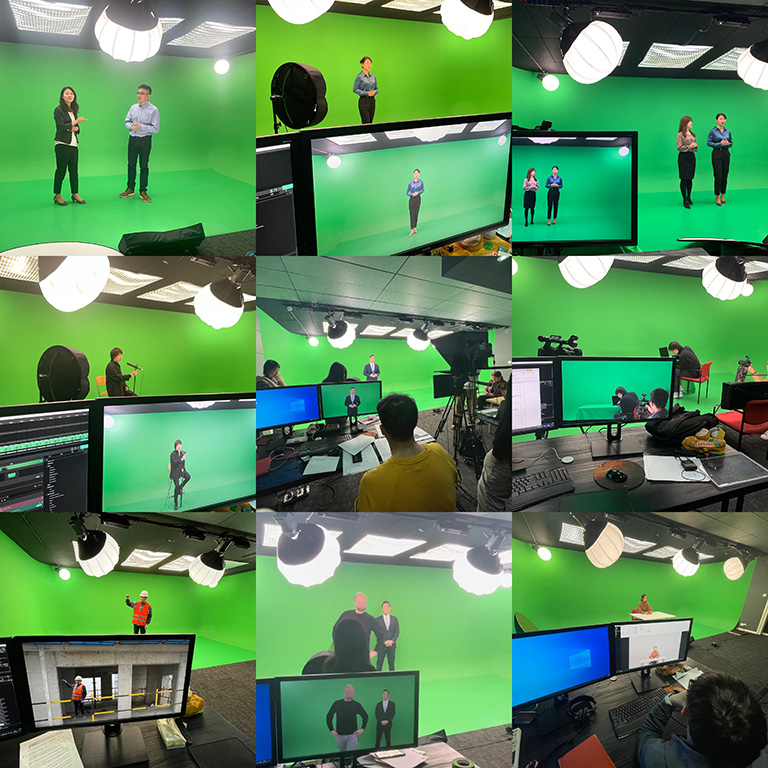 上海市中的虚拟演播室 绿幕抠像 租绿箱绿幕棚 摄影棚 直播网课录制