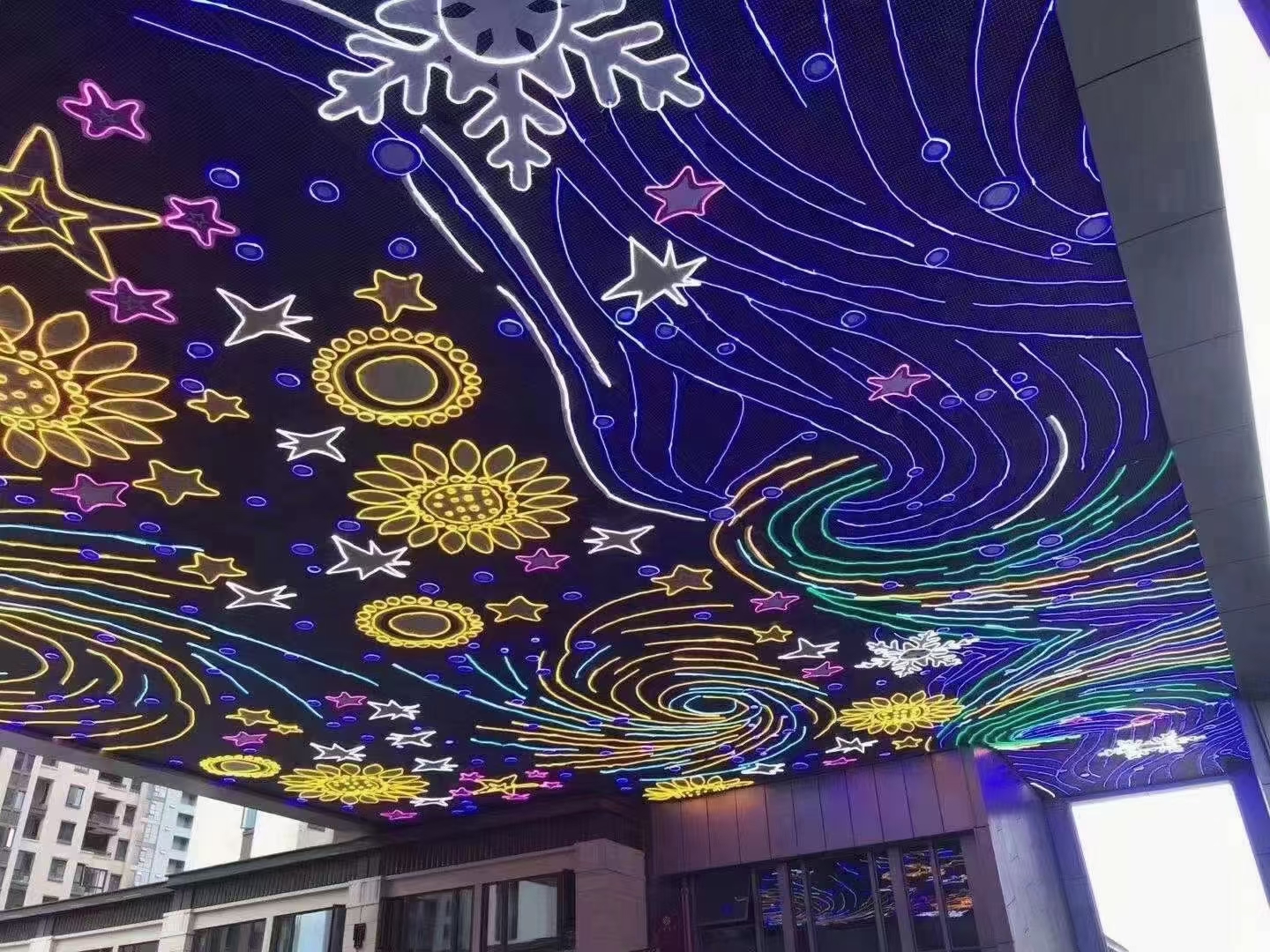 可来图定制星星天幕 流行灯天幕,灯饰画天幕,水母灯天幕