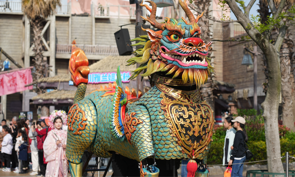 国风国潮麒麟巡游