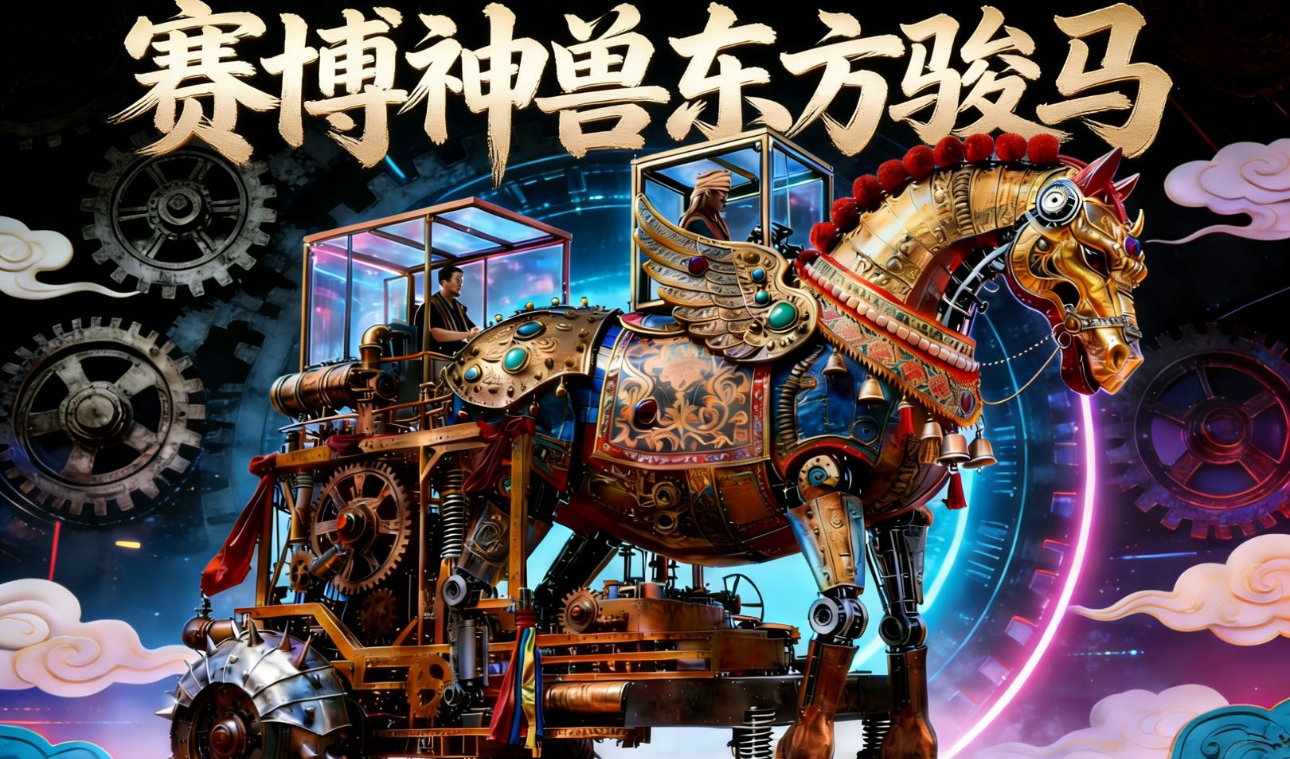 马年巡游巨型龙马装置