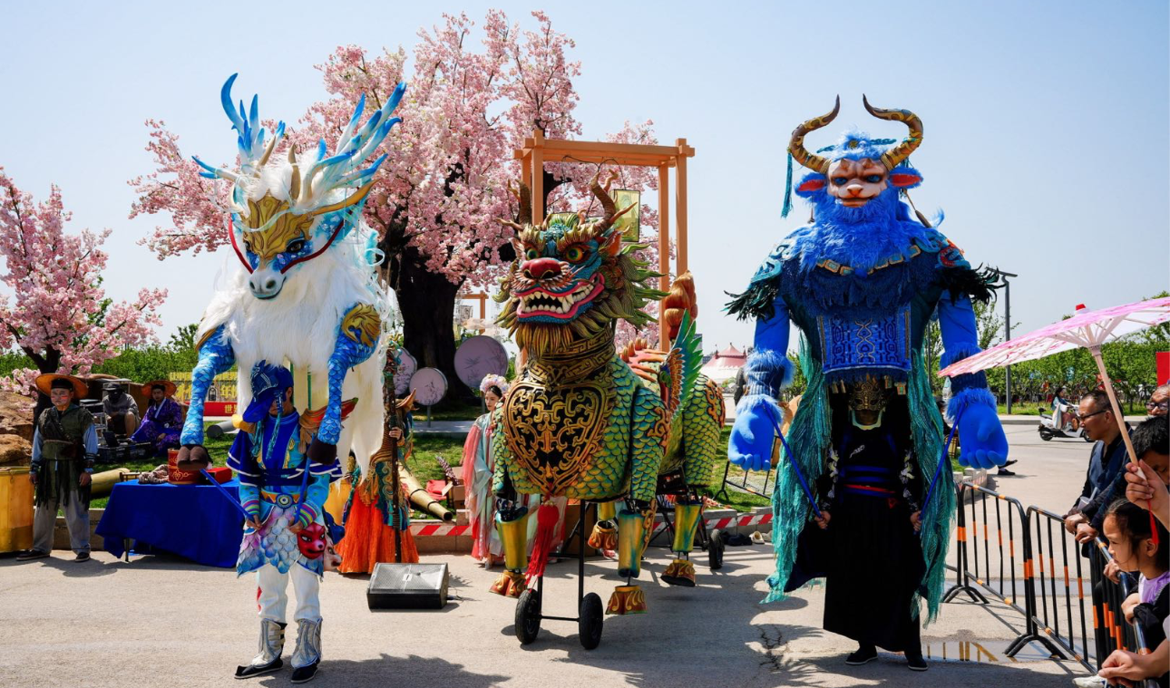 春节跨年巨型木偶景区商场国风仙侠巡游演出