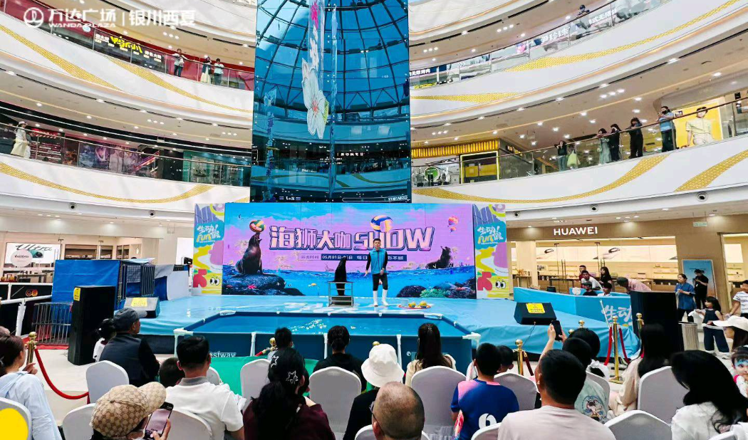 万达广场海狮表演团队接单中